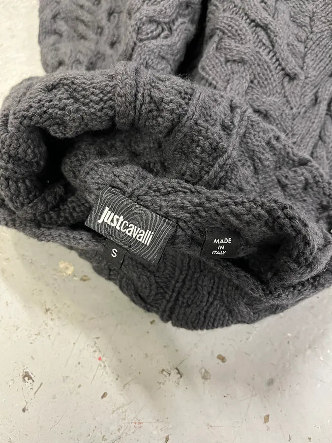 AW2012 Cavalli Ropes Grey Wool Turtleneck kwZYVOE 7