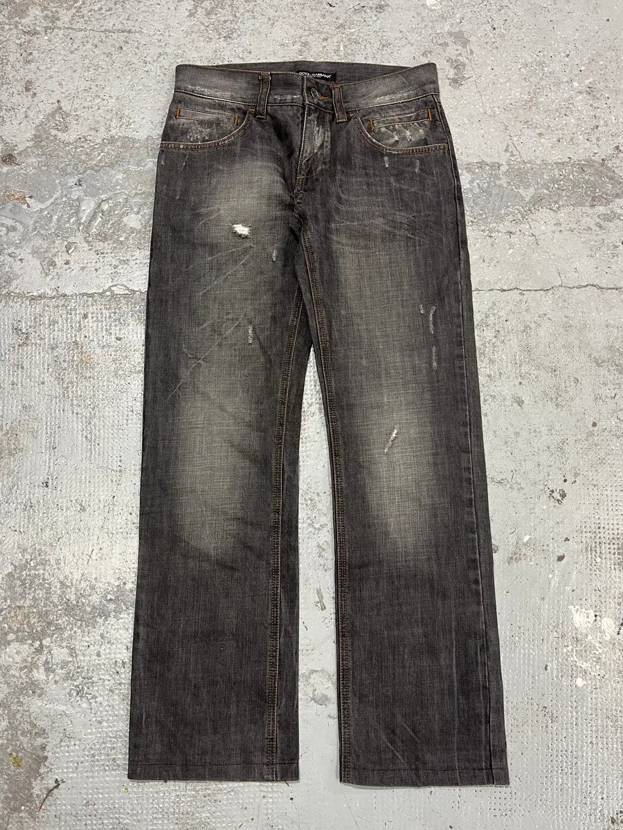 AW2012 Dolce & Gabbana Grey Denim Jeans EhRlqWR 0