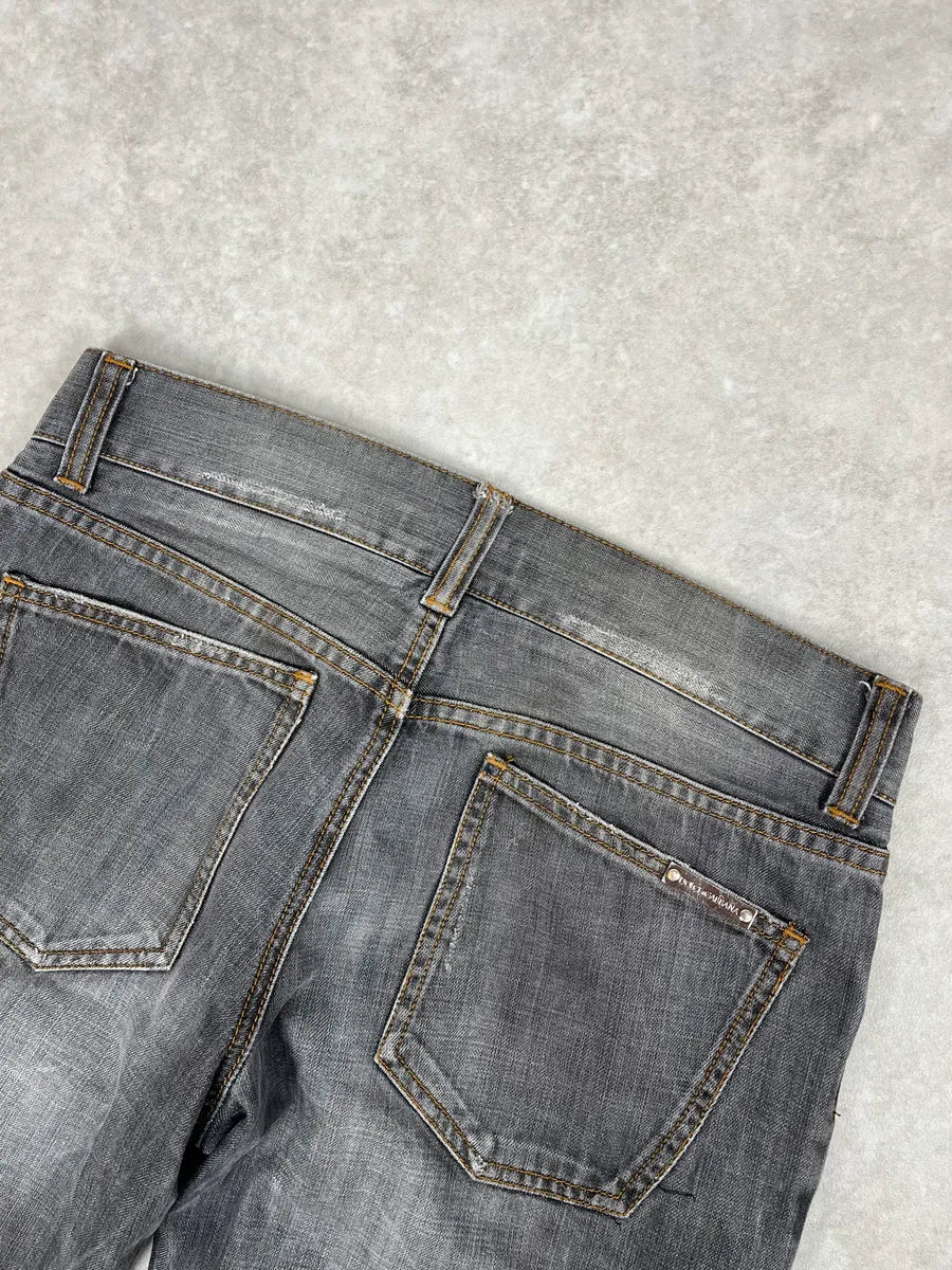 AW2012 Dolce & Gabbana Grey Straight Relaxed Denim Jeans NkZkYdI 7