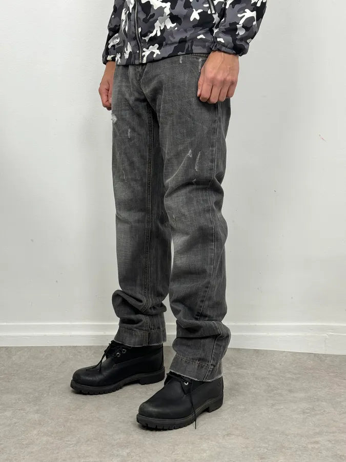 AW2012 Dolce & Gabbana Grey Straight Relaxed Denim Jeans NkZkYdI 2