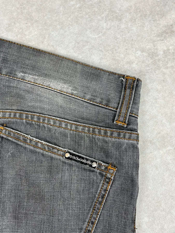 AW2012 Dolce & Gabbana Grey Straight Relaxed Denim Jeans NkZkYdI 9