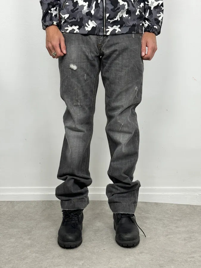 AW2012 Dolce & Gabbana Grey Straight Relaxed Denim Jeans NkZkYdI 1