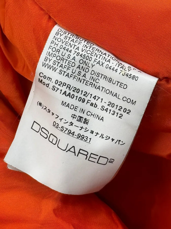 AW2012 Dsquared2 Khaki Nylon Faux-Fur Hooded Cargo Jacket NKpNdUm 13