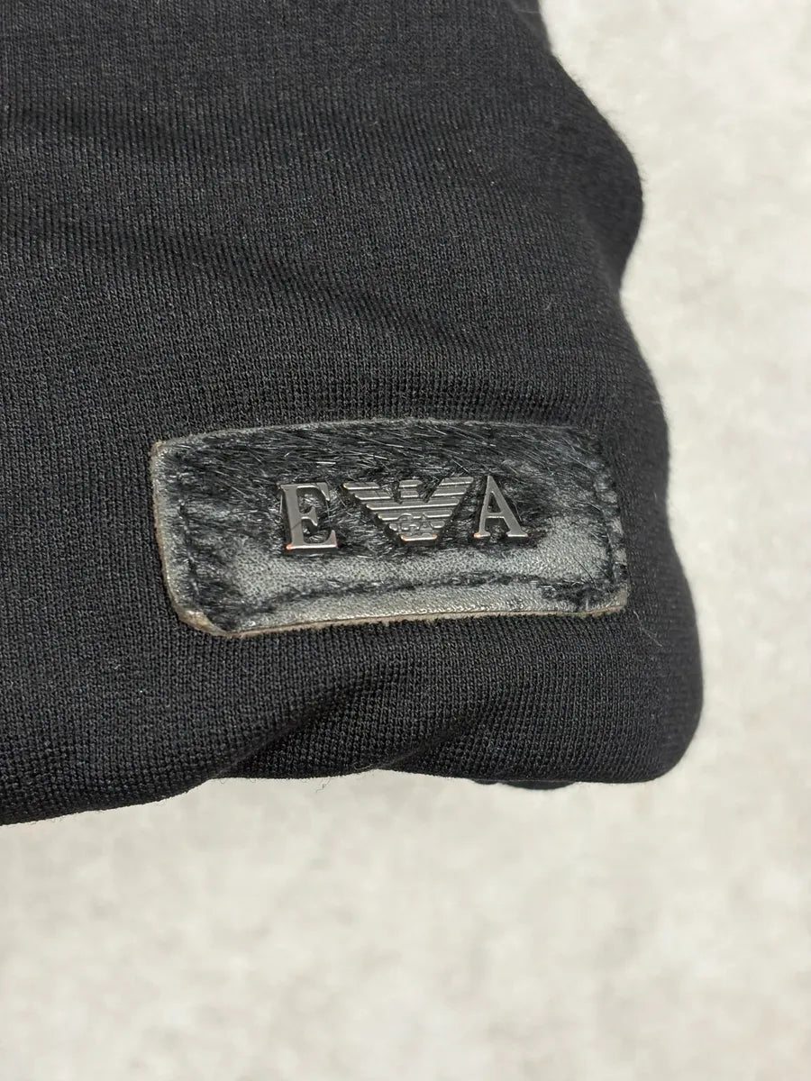 AW2012 Emporio Armani Asymmetrical Black Leather Jacket evtdUHC 8