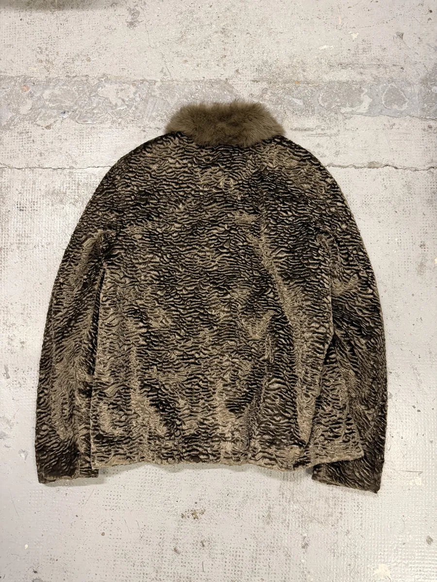 AW2012 Emporio Armani Beige Fur Collar Jacket ryUzolq 1