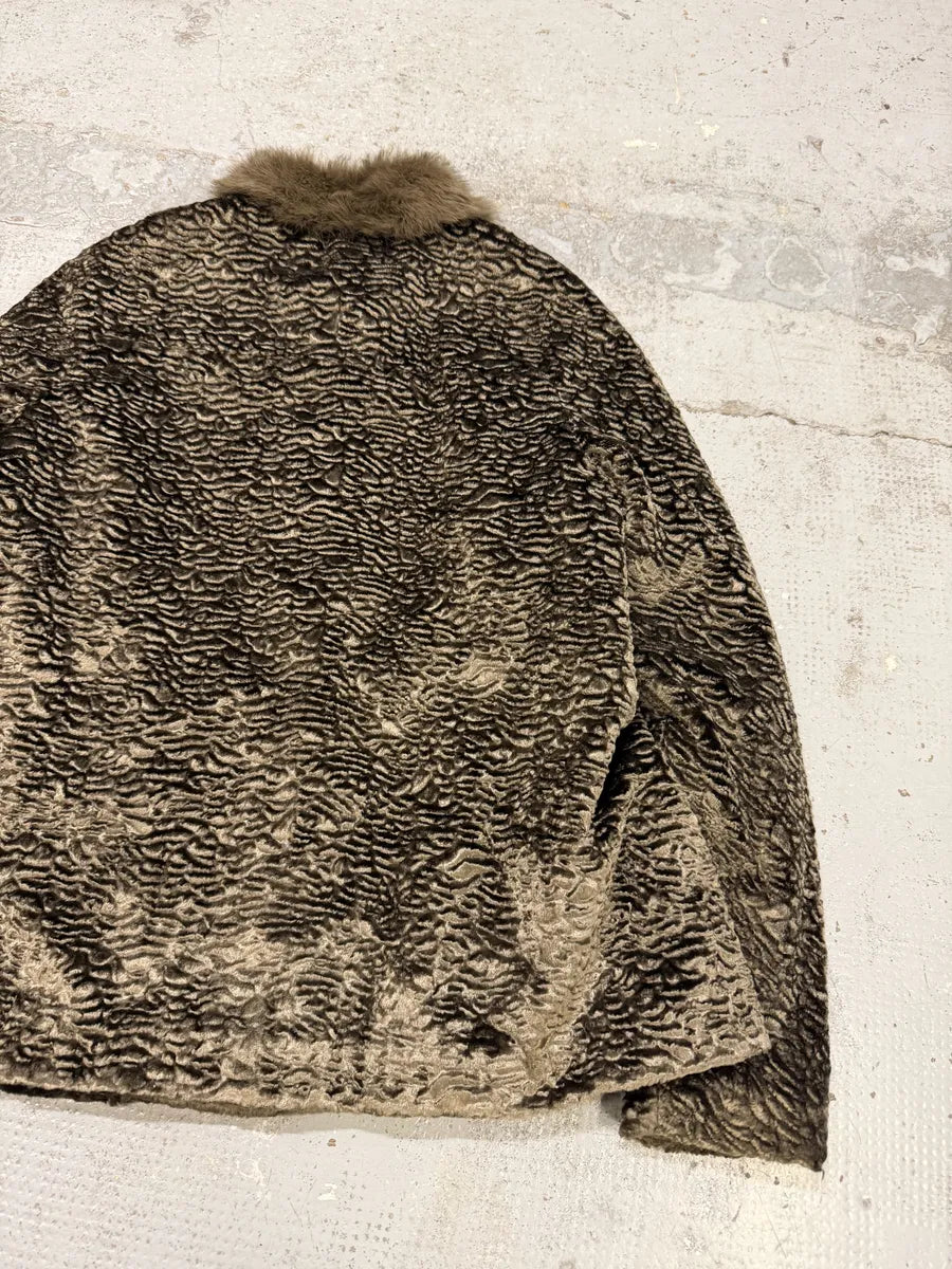 AW2012 Emporio Armani Beige Fur Collar Jacket ryUzolq 6