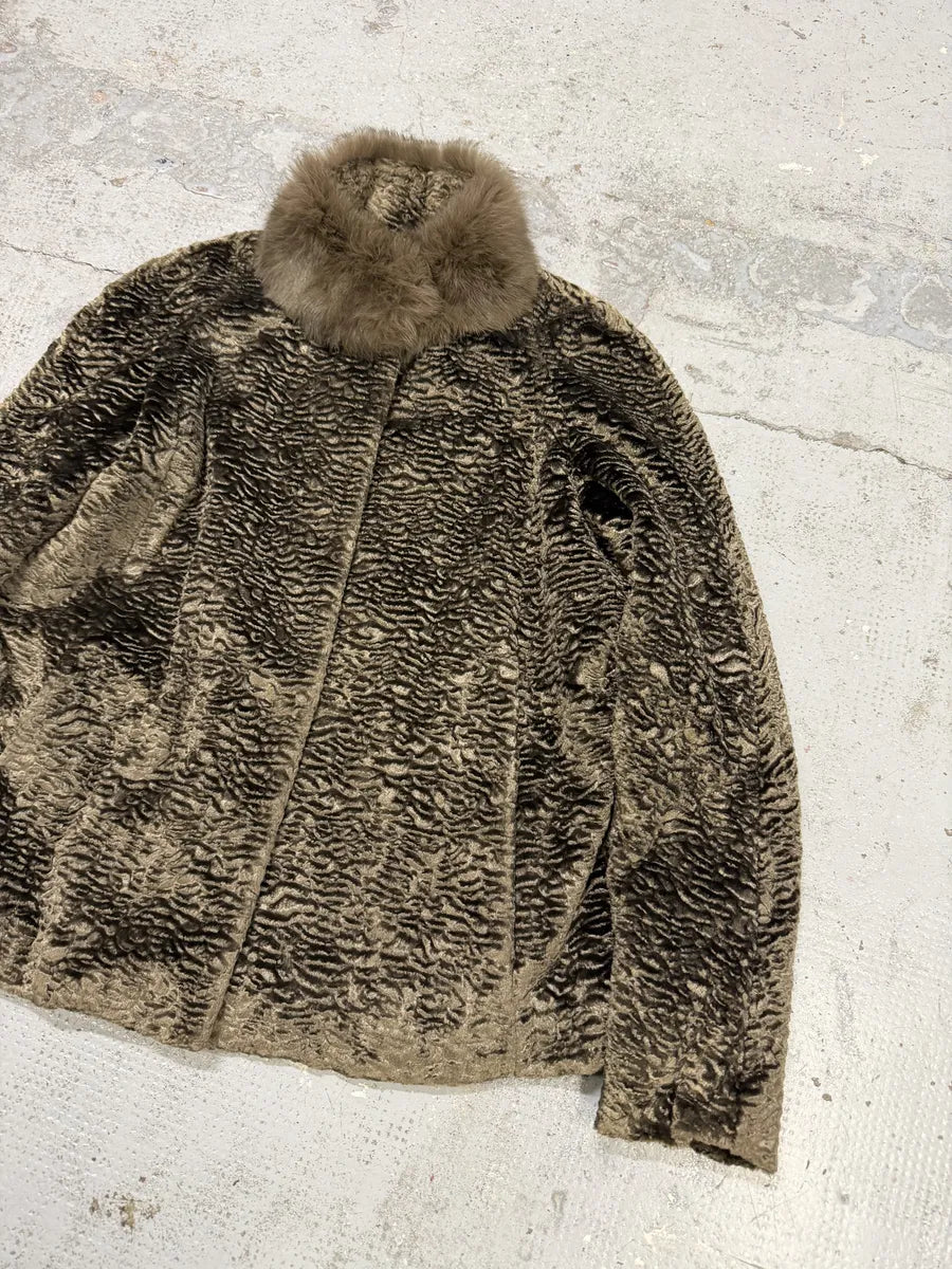 AW2012 Emporio Armani Beige Fur Collar Jacket ryUzolq 8