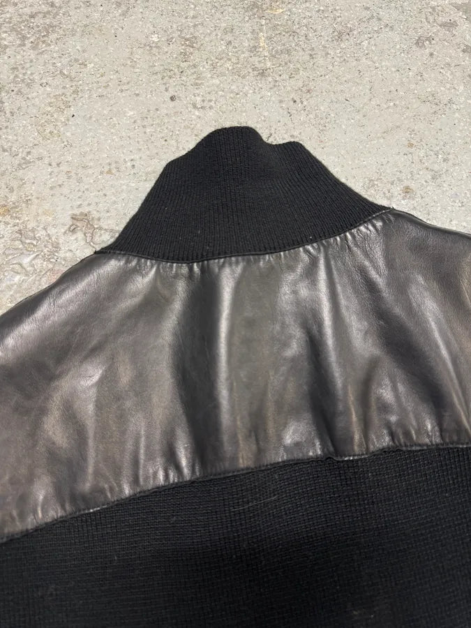 AW2012 Emporio Armani Black Fit Leather Jacket wXsWrBj 10