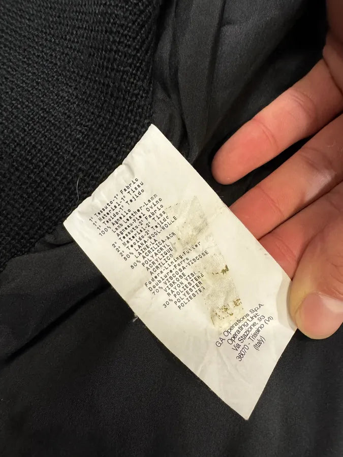 AW2012 Emporio Armani Black Fit Leather Jacket wXsWrBj 11