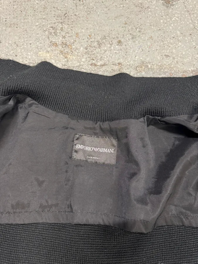 AW2012 Emporio Armani Black Fit Leather Jacket wXsWrBj 8