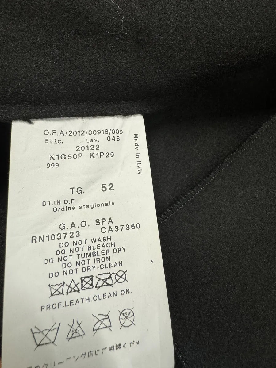 AW2012 Emporio Armani Black Leather Premium Blazer Jacket bMSnaOn 9