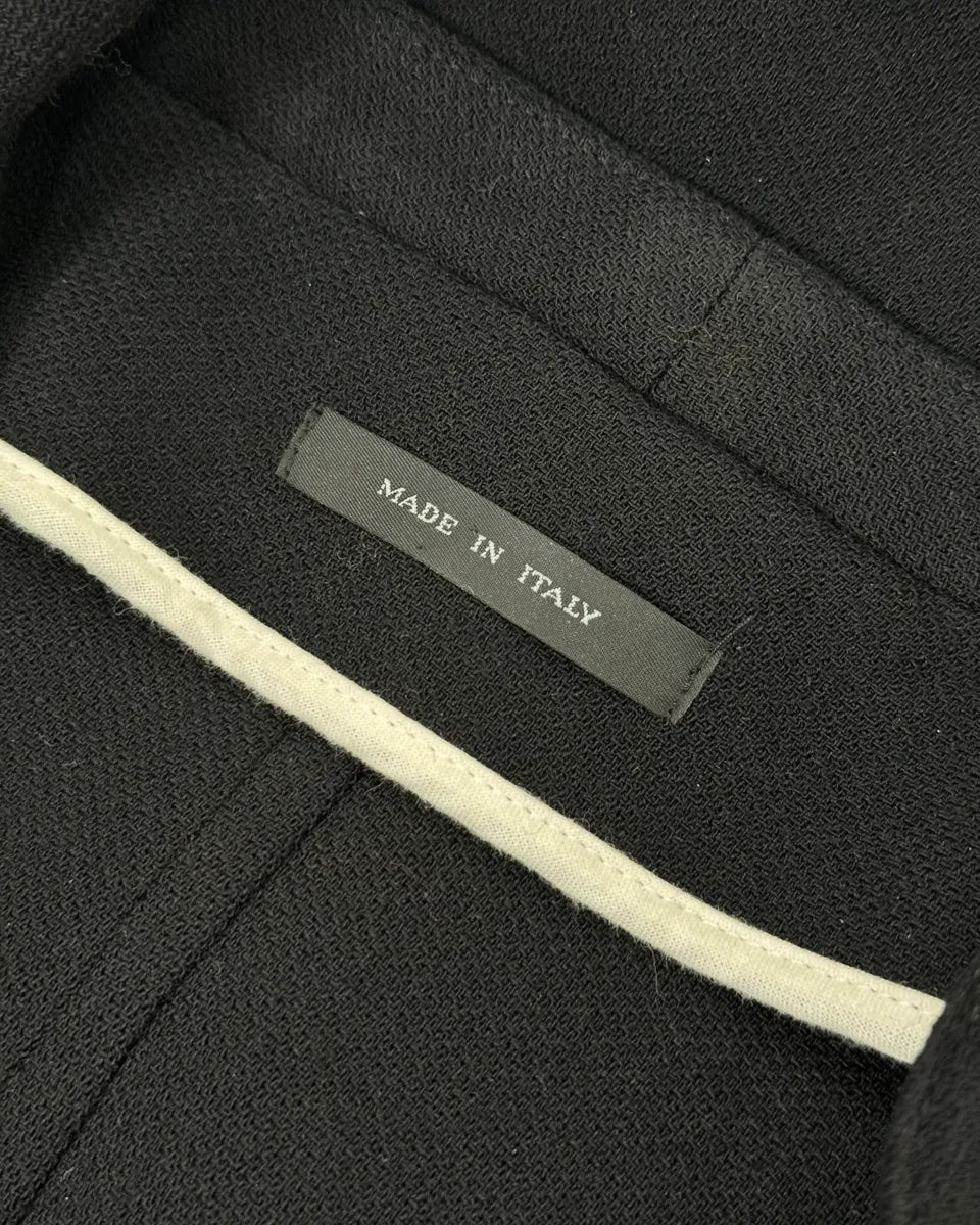 AW2012 Emporio Armani Fur Collar Black Long Coat glexQhw 9