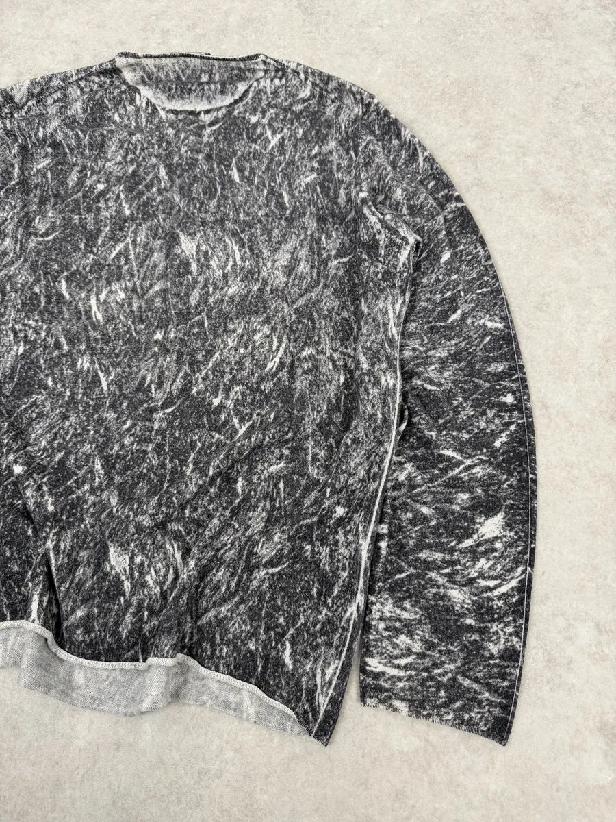 AW2012 Emporio Armani Grey Eroded Abstract Sweater mFRBdiF 6