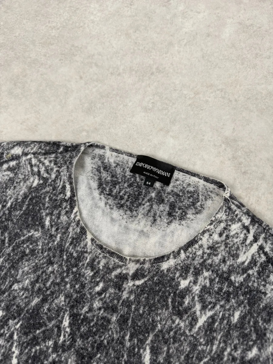 AW2012 Emporio Armani Grey Eroded Abstract Sweater mFRBdiF 8