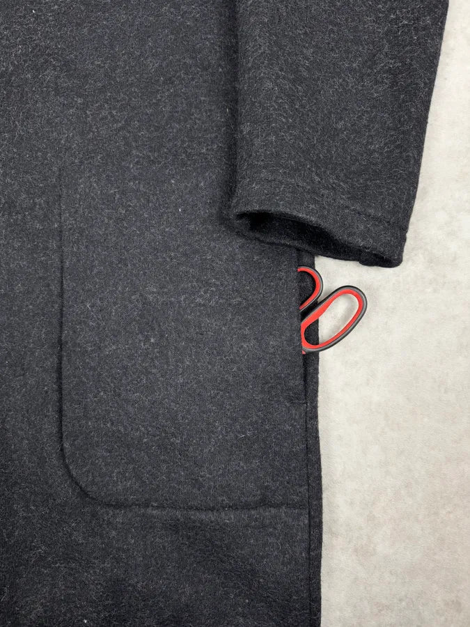 AW2012 Emporio Armani Grey Wool Hooded Trench Coat ypNSpRR 7