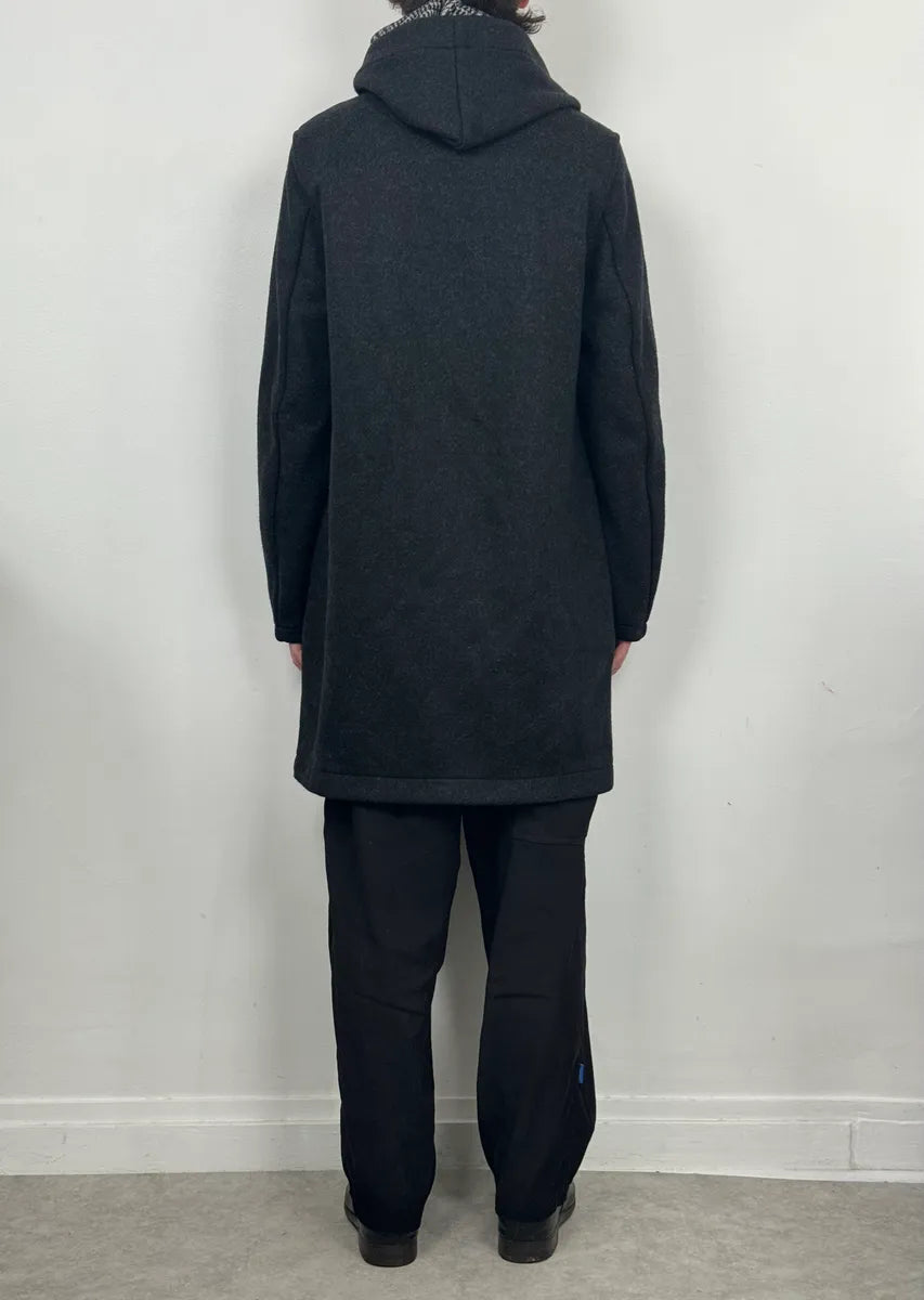 AW2012 Emporio Armani Grey Wool Hooded Trench Coat ypNSpRR 2