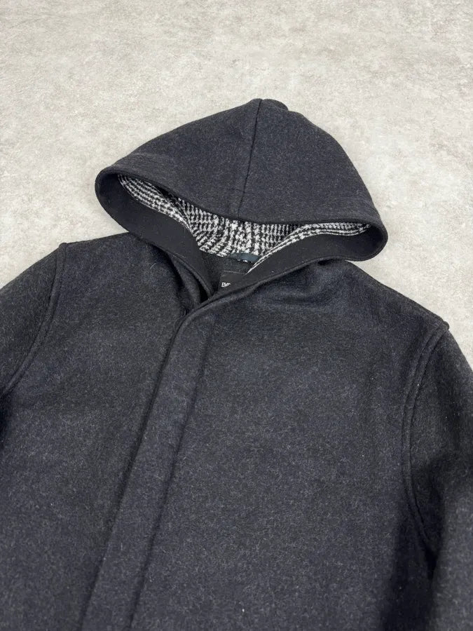 AW2012 Emporio Armani Grey Wool Hooded Trench Coat ypNSpRR 4