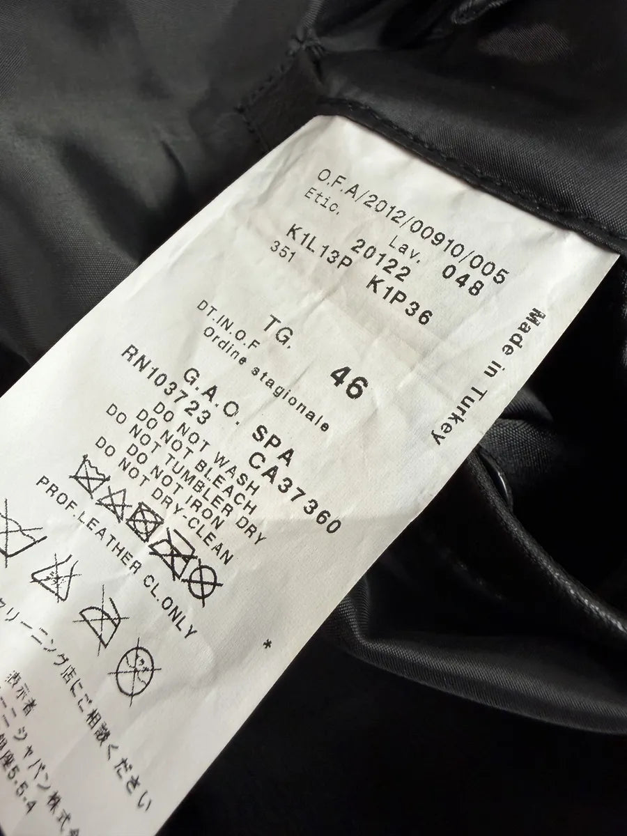 AW2012 Emporio Armani Red Bordeaux Pony Hair Leather Trench Coat FEIFHzD 13