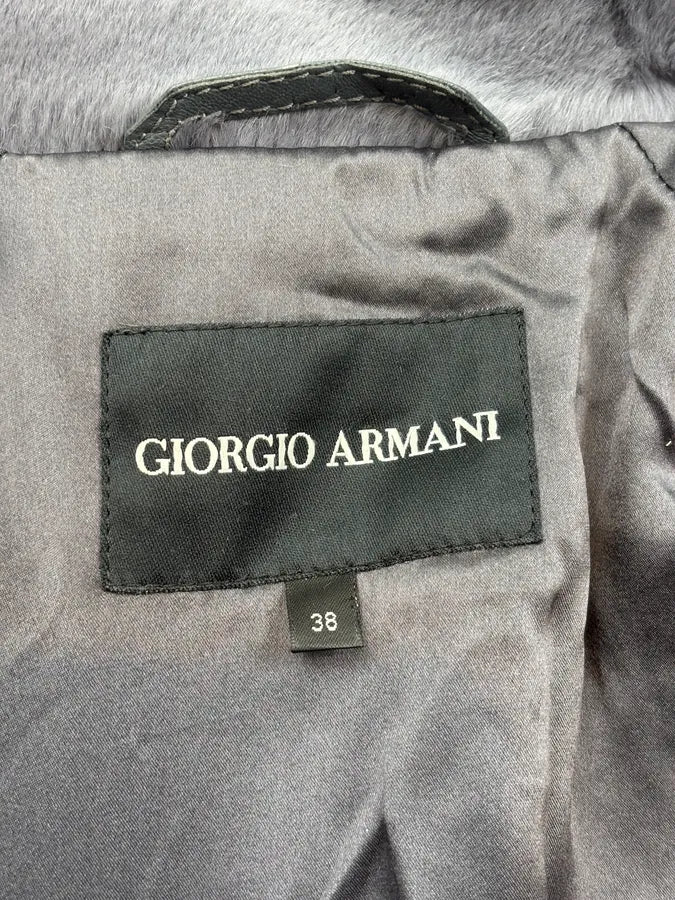 AW2012 Giorgio Armani Dark Polar Faux Fur Cropped Jacket IXOjijK 10