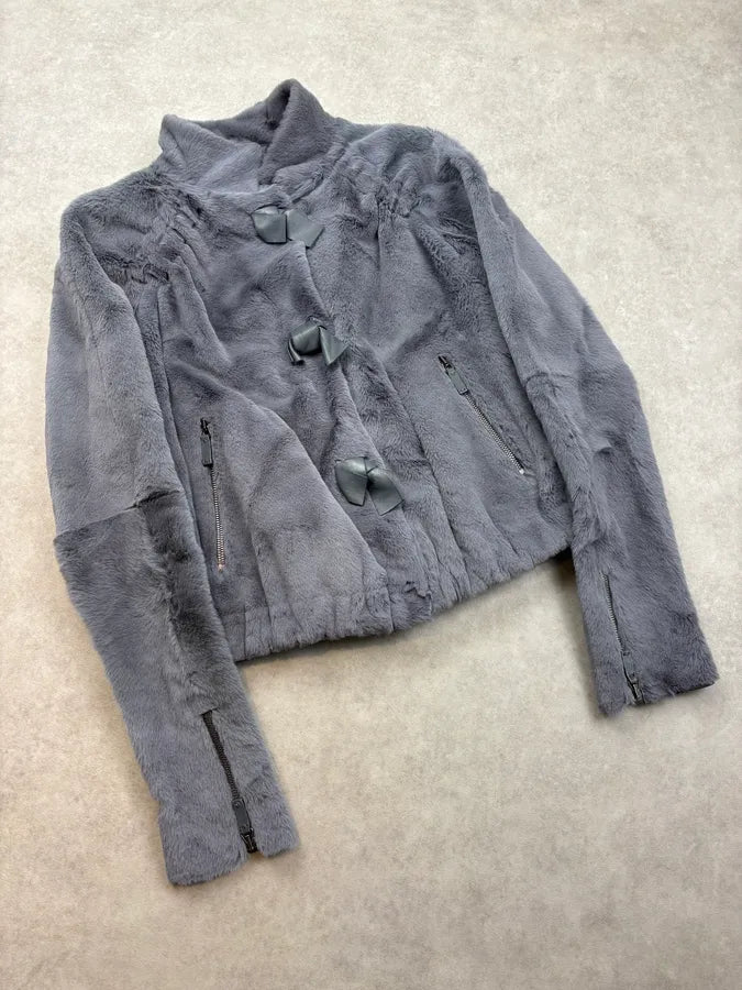 AW2012 Giorgio Armani Dark Polar Faux Fur Cropped Jacket IXOjijK 3