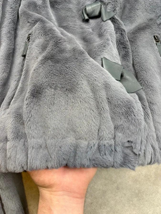 AW2012 Giorgio Armani Dark Polar Faux Fur Cropped Jacket IXOjijK 9