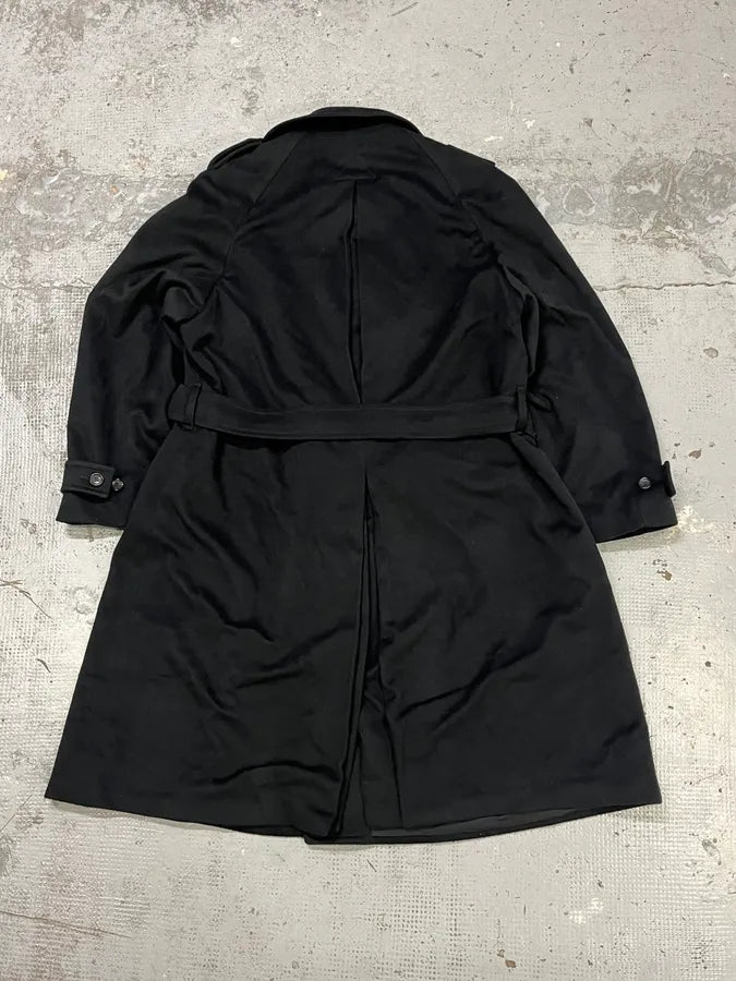 AW2012 Gucci Black Buttoned Wool Trench Coat eKXZzAZ 4