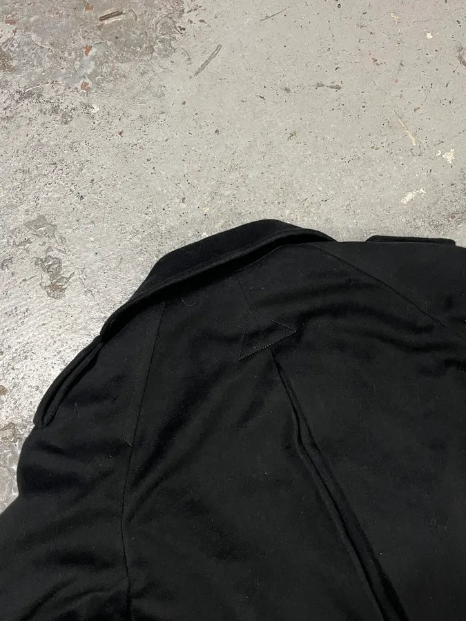 AW2012 Gucci Black Buttoned Wool Trench Coat eKXZzAZ 7