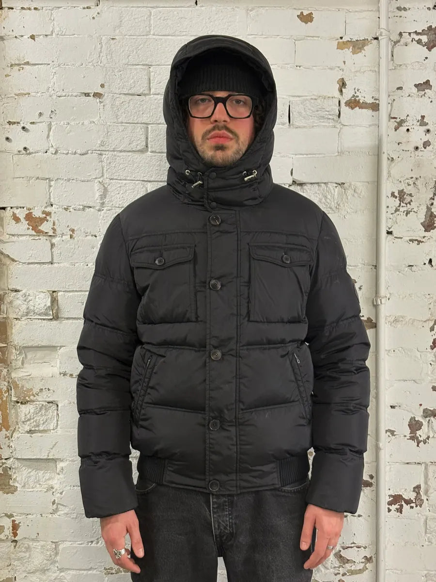 AW2012 Gucci Black Puffer Bomber Hooded Jacket uOSyOPM 1