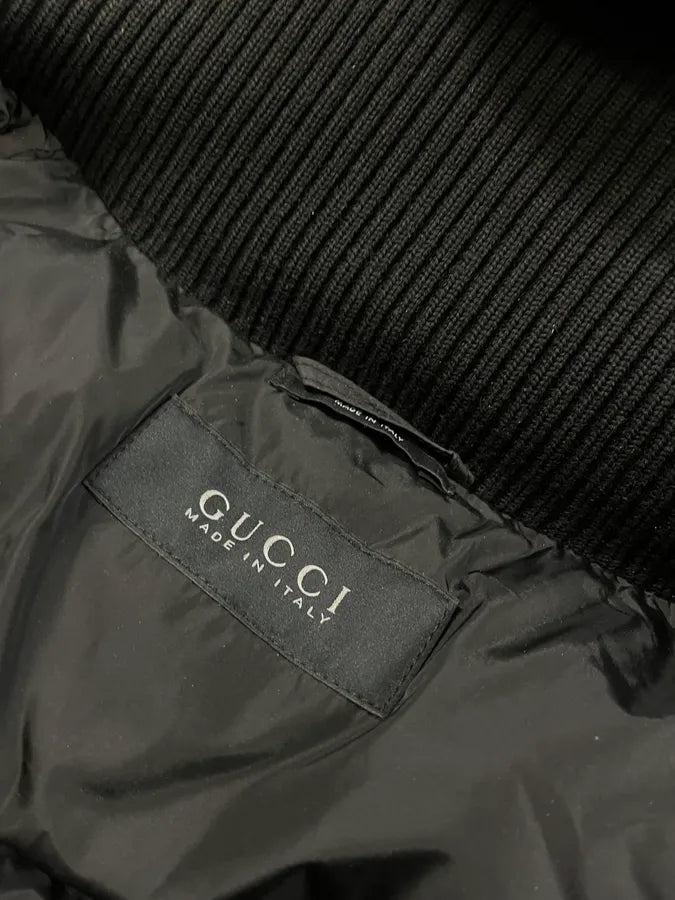 AW2012 Gucci Black Puffer Bomber Hooded Jacket uOSyOPM 10
