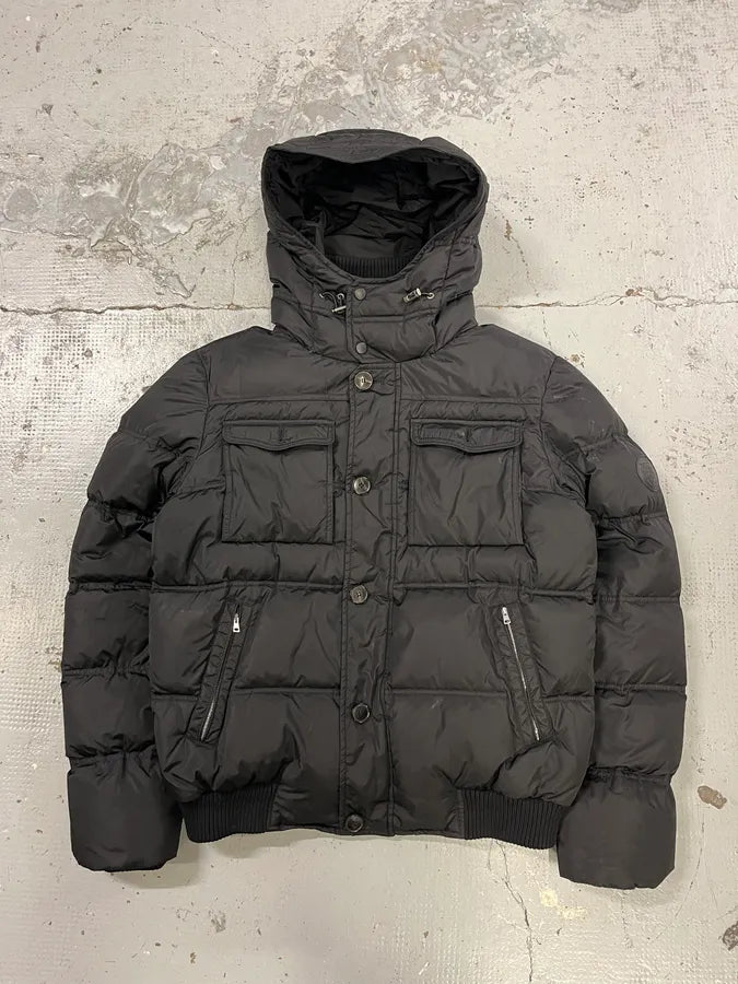 AW2012 Gucci Black Puffer Bomber Hooded Jacket uOSyOPM 3
