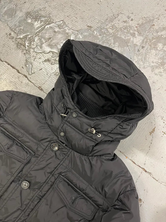 AW2012 Gucci Black Puffer Bomber Hooded Jacket uOSyOPM 4