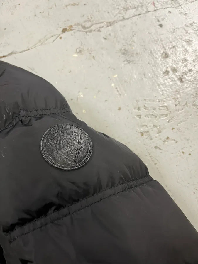 AW2012 Gucci Black Puffer Bomber Hooded Jacket uOSyOPM 5