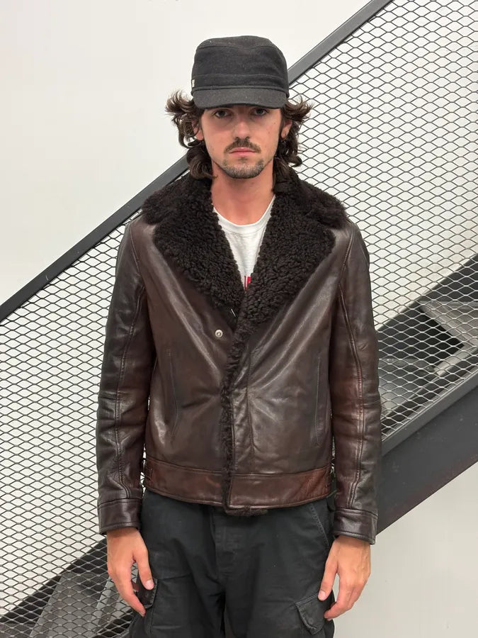 AW2012 Gucci Brown Shearling Leather Jacket by Frida Giannini gyNeCqf 2