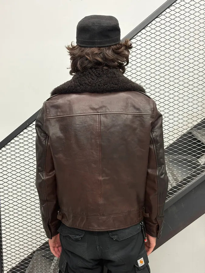 AW2012 Gucci Brown Shearling Leather Jacket by Frida Giannini gyNeCqf 3