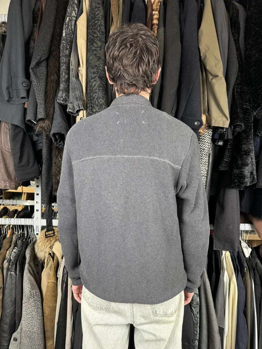 AW2012 Maison Margiela Anthracite Grey Signature Buttoned Cardigan Jacket BPyCJBk 3