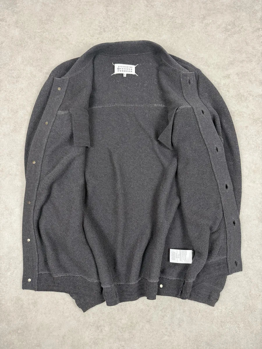 AW2012 Maison Margiela Anthracite Grey Signature Buttoned Cardigan Jacket BPyCJBk 5