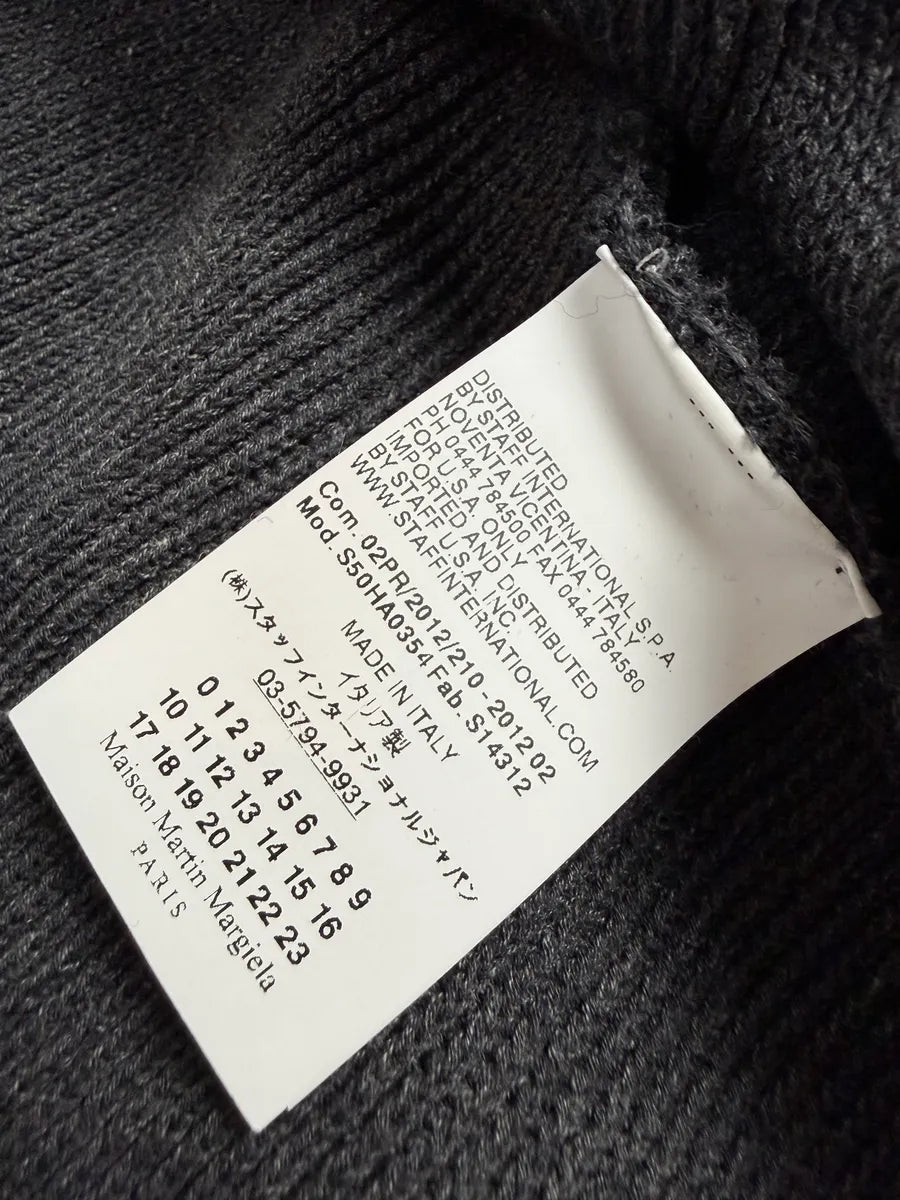 AW2012 Maison Margiela Anthracite Grey Signature Buttoned Cardigan Jacket BPyCJBk 6