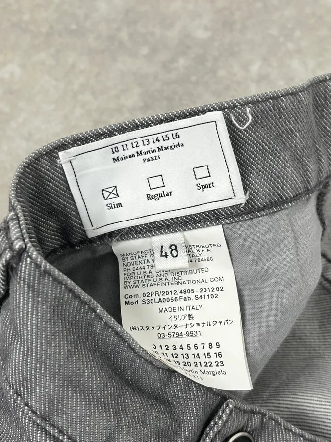 AW2012 Maison Margiela Grey Signature Slim Denim Jeans dmbviaG 9
