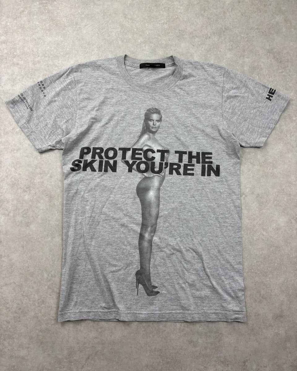 AW2012 Marc Jacobs Grey Protect The Skin Youre In T-Shirt ohjwjNt 0
