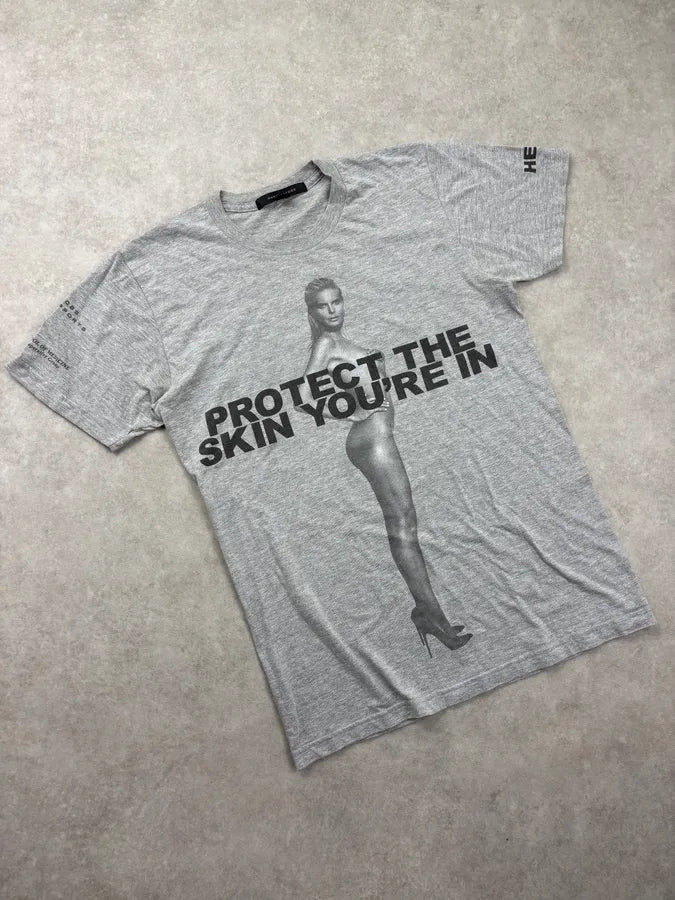 AW2012 Marc Jacobs Grey Protect The Skin Youre In T-Shirt ohjwjNt 3