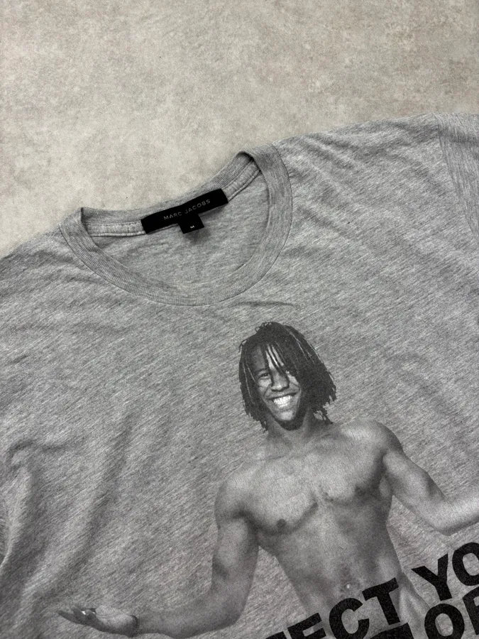 AW2012 Marc Jacobs Grey Protect Your Skin Naked Man T-Shirt uXObyBY 4