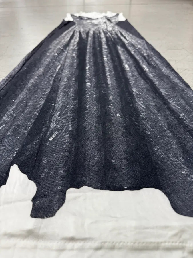 AW2012 Margiela X H&M Navy Trompe L’Oeil Sequin Dress xDknnTG 6