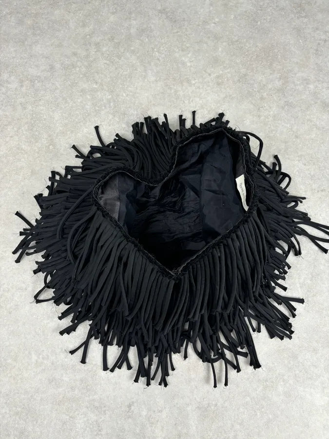 AW2012 Pierre Balmain Black Fringe Skirt zAyMsjU 7
