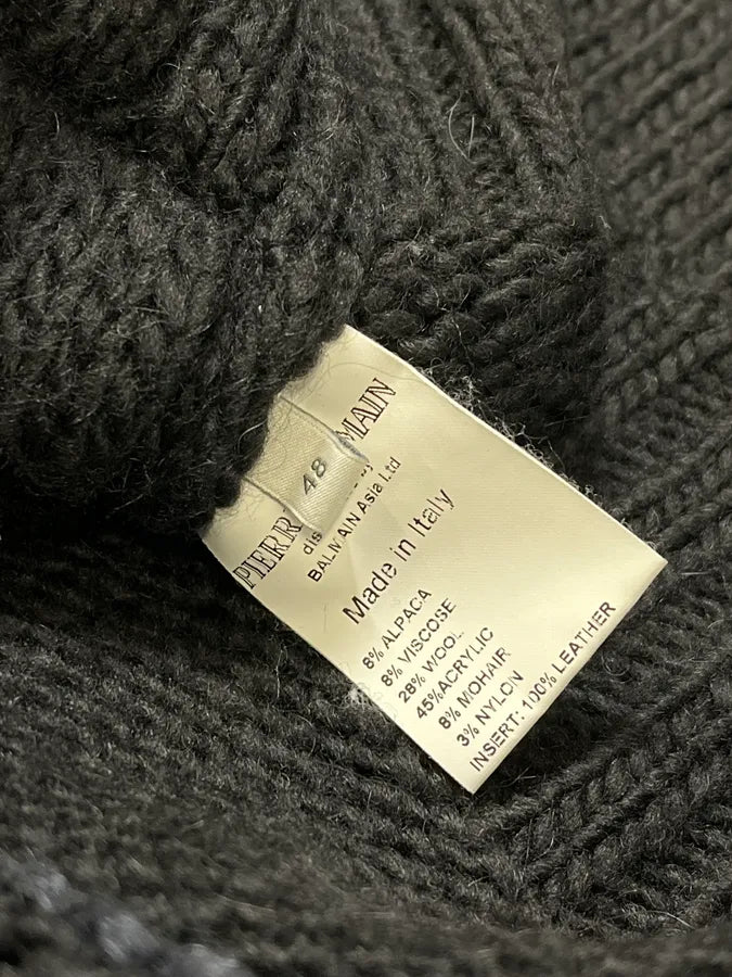 AW2012 Pierre Balmain Black Wool Mohair Alpaga Sweater ahCsUjy 10