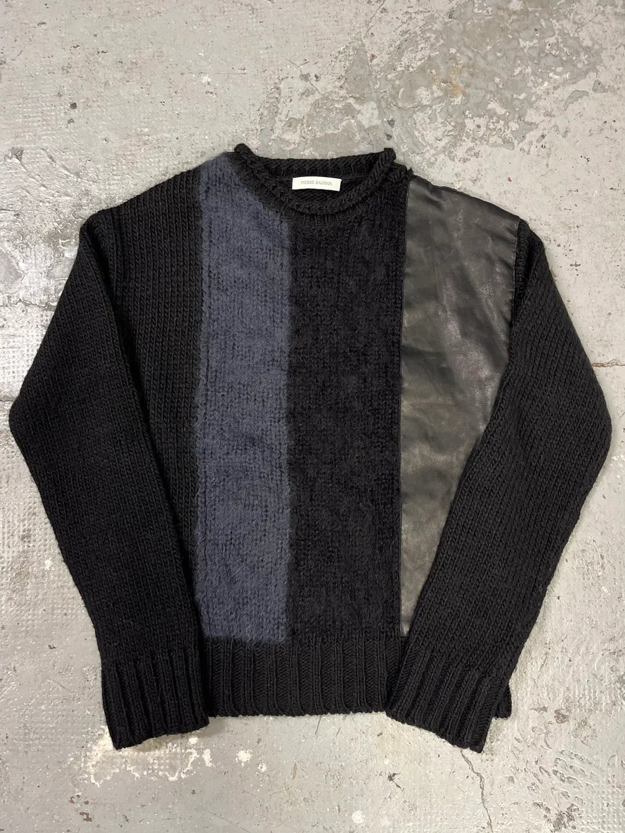 AW2012 Pierre Balmain Black Wool Mohair Alpaga Sweater ahCsUjy 3