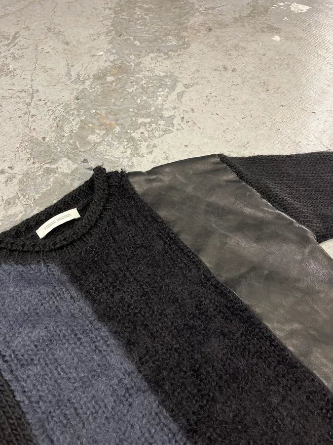 AW2012 Pierre Balmain Black Wool Mohair Alpaga Sweater ahCsUjy 8