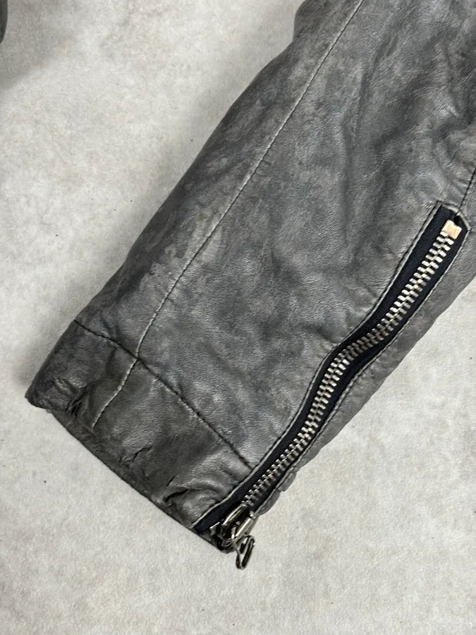 AW2012 Pierre Balmain Grey Eroded Avant-Garde Brut Long Parka Jacket qooLWLt 12