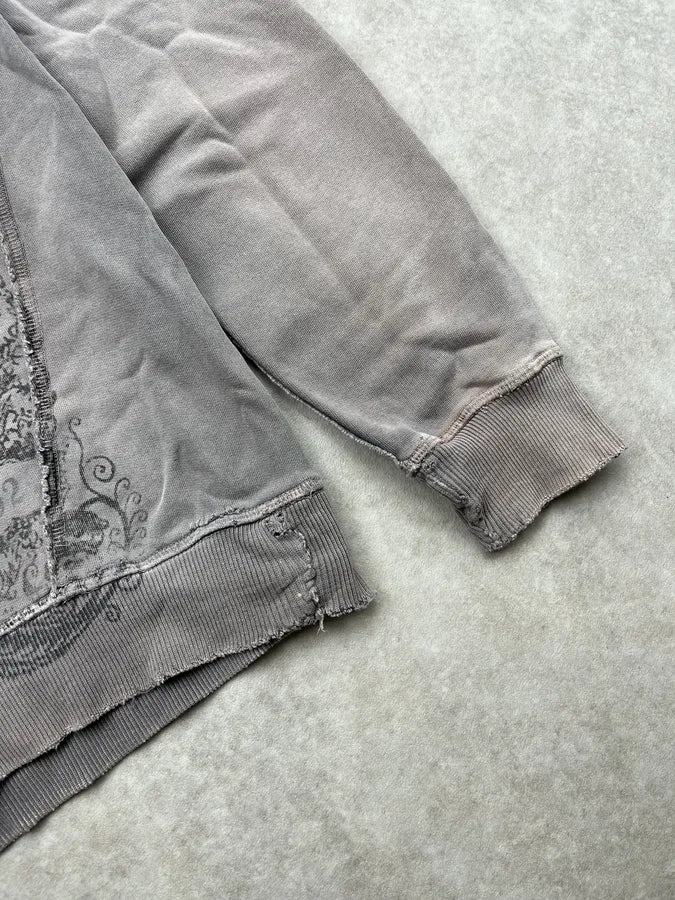 AW2012 Pierre Balmain Rock Faded Distressed Grey Sweater kgxYPSM 4