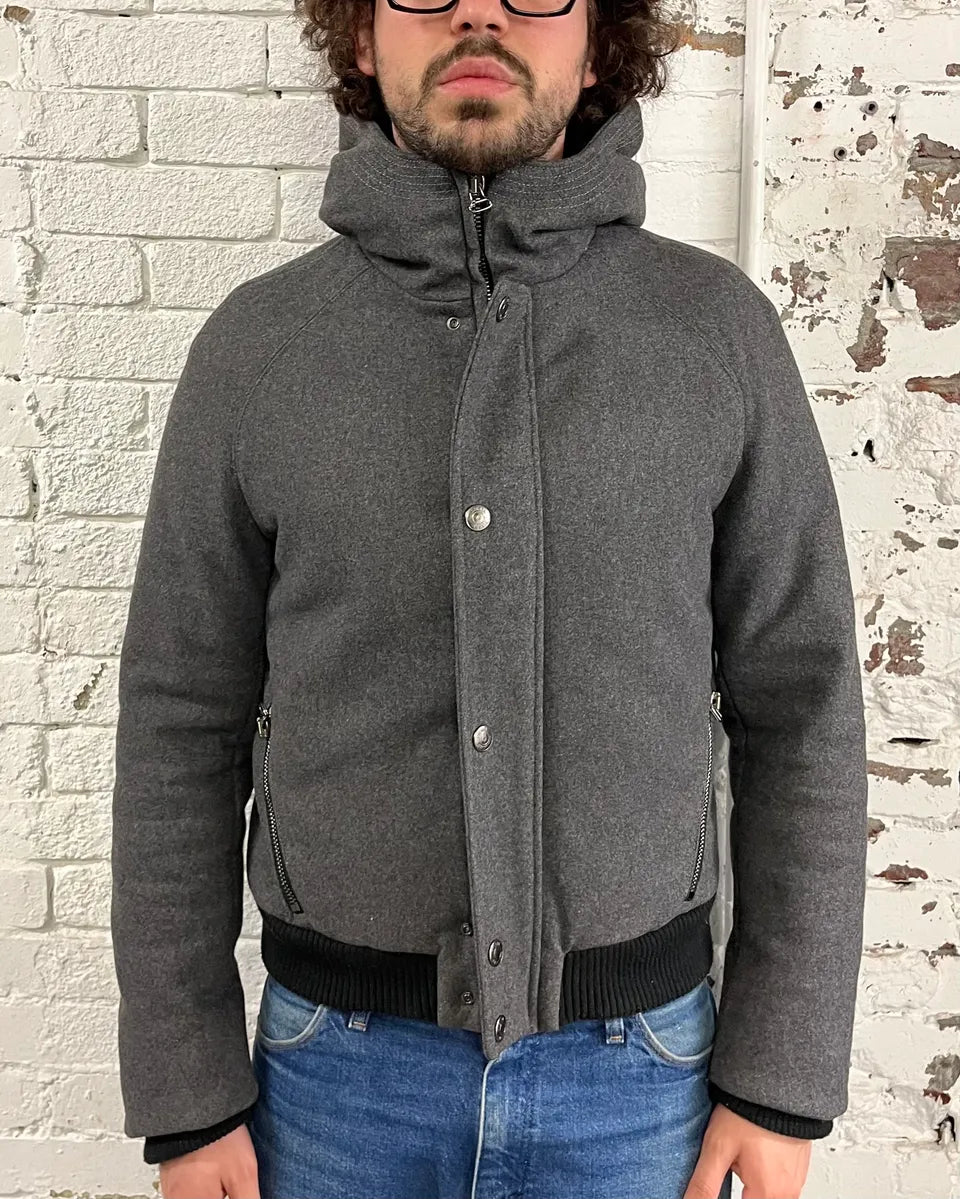AW2012 Pierre Balmain Wool Zip Grey Bomber Jacket oUuBzwo 0
