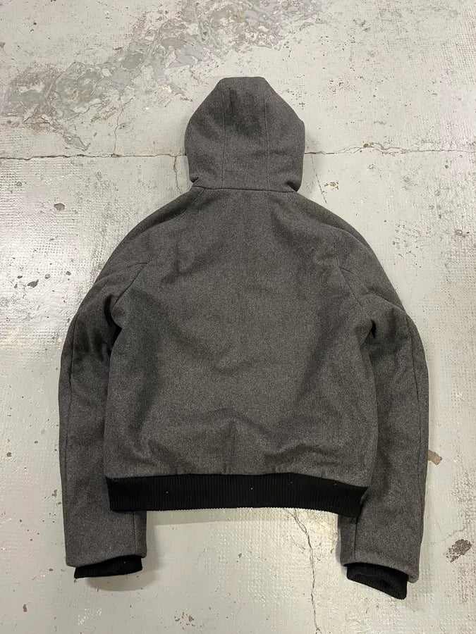 AW2012 Pierre Balmain Wool Zip Grey Bomber Jacket oUuBzwo 3